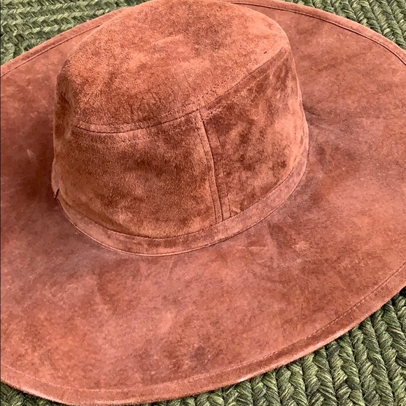 HINGE 100% BROWN LEATHER HAT - Picture 5 of 7